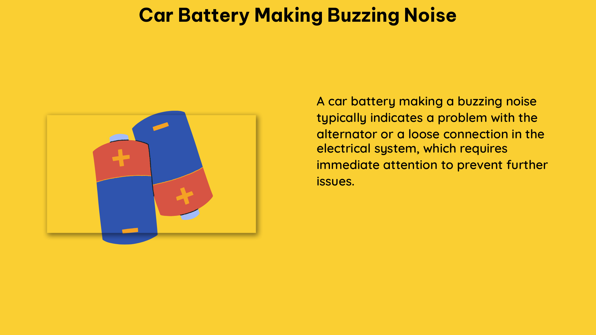 car battery making buzzing noise