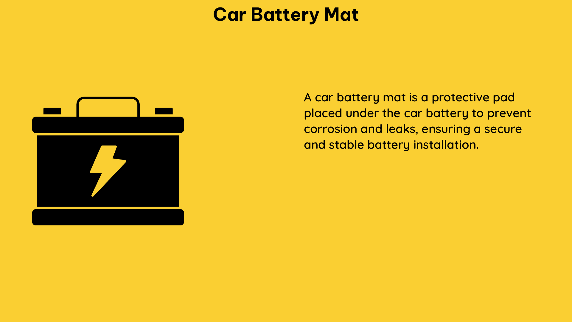 car battery mat