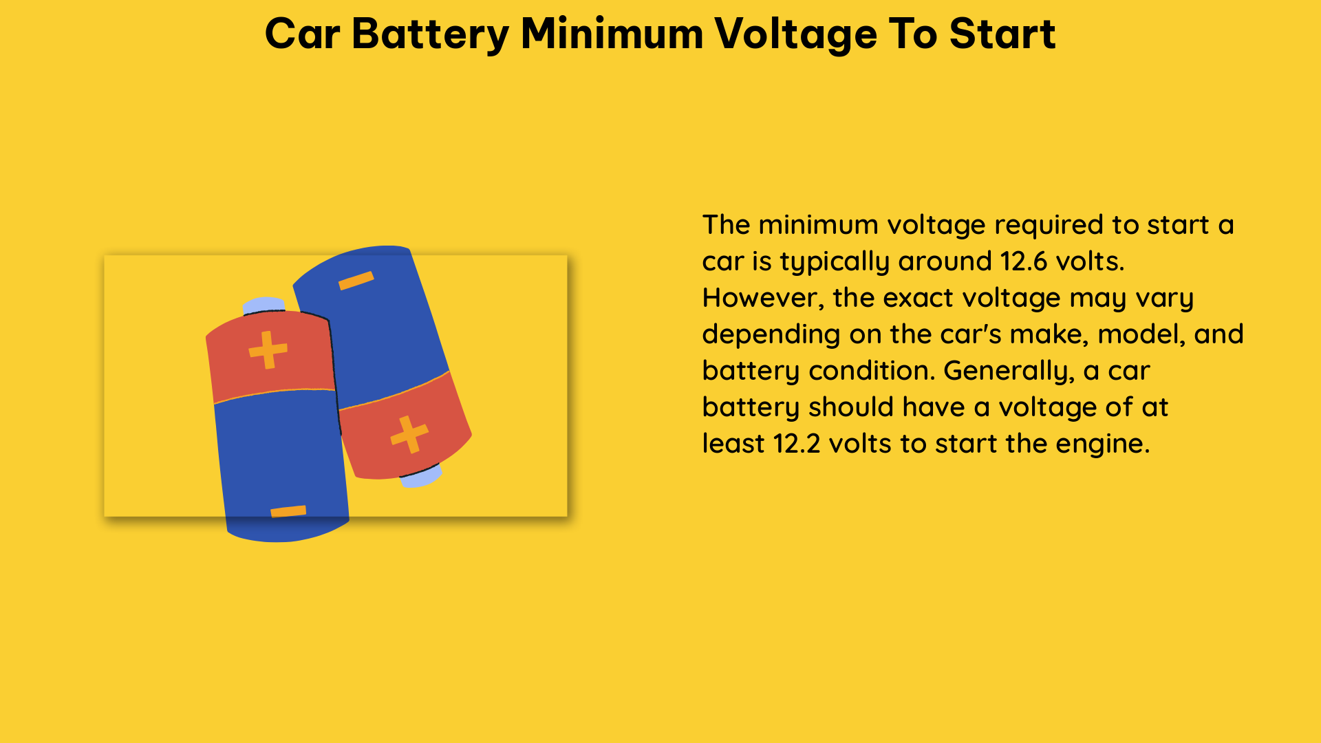 car battery minimum voltage to start 1