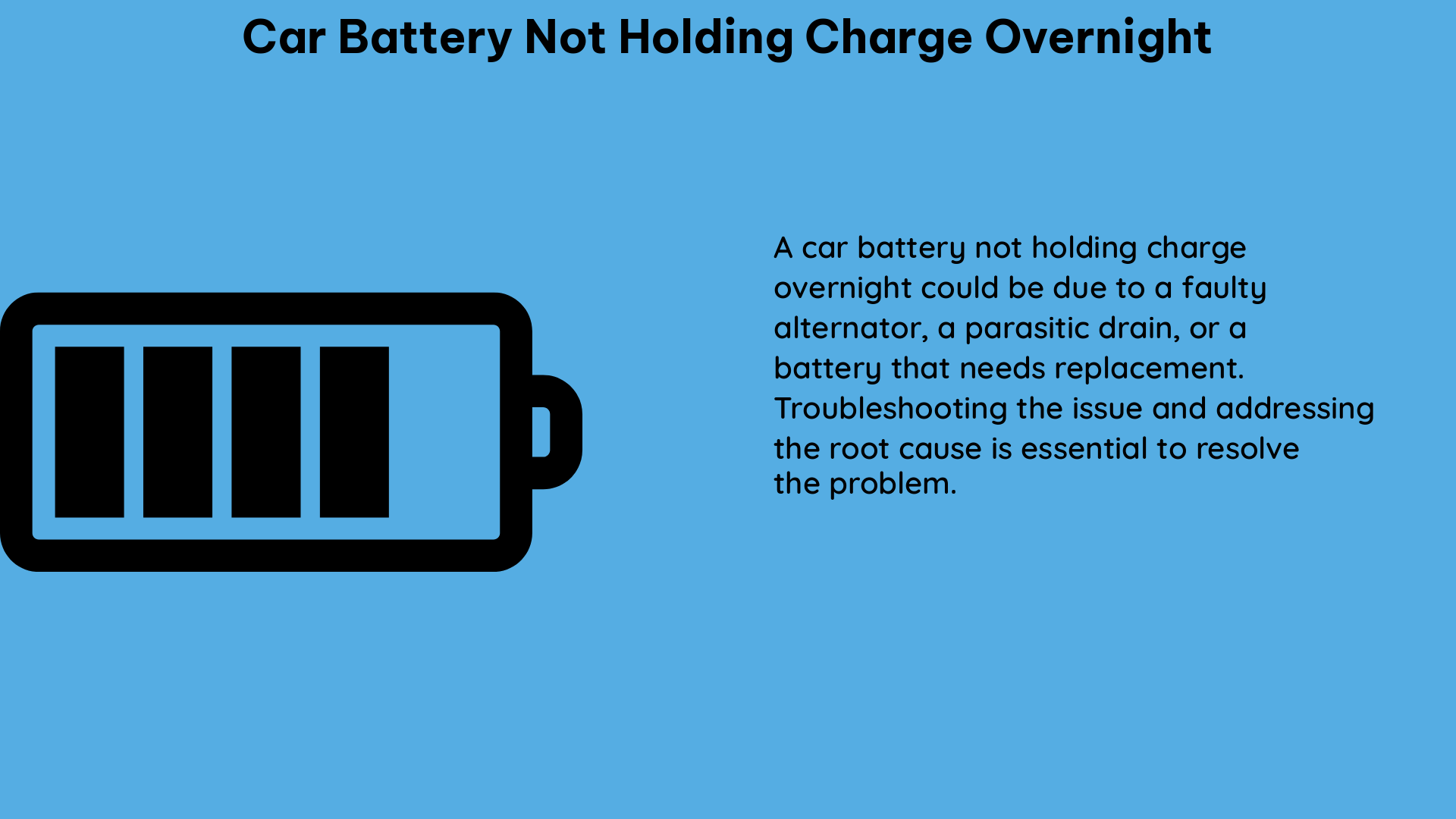 car battery not holding charge overnight