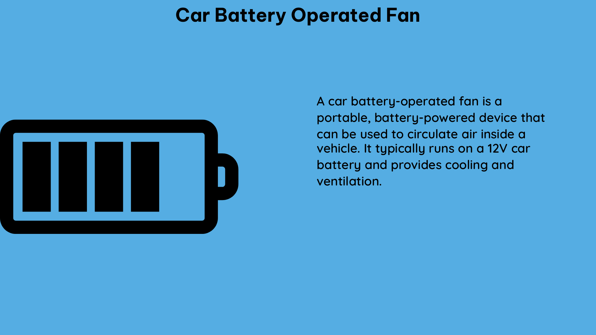 car battery operated fan