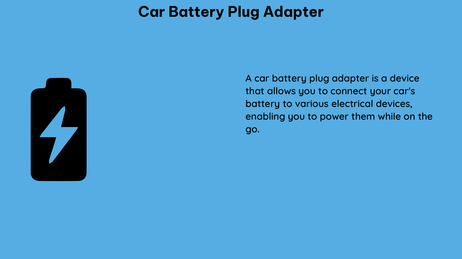 car battery plug adapter