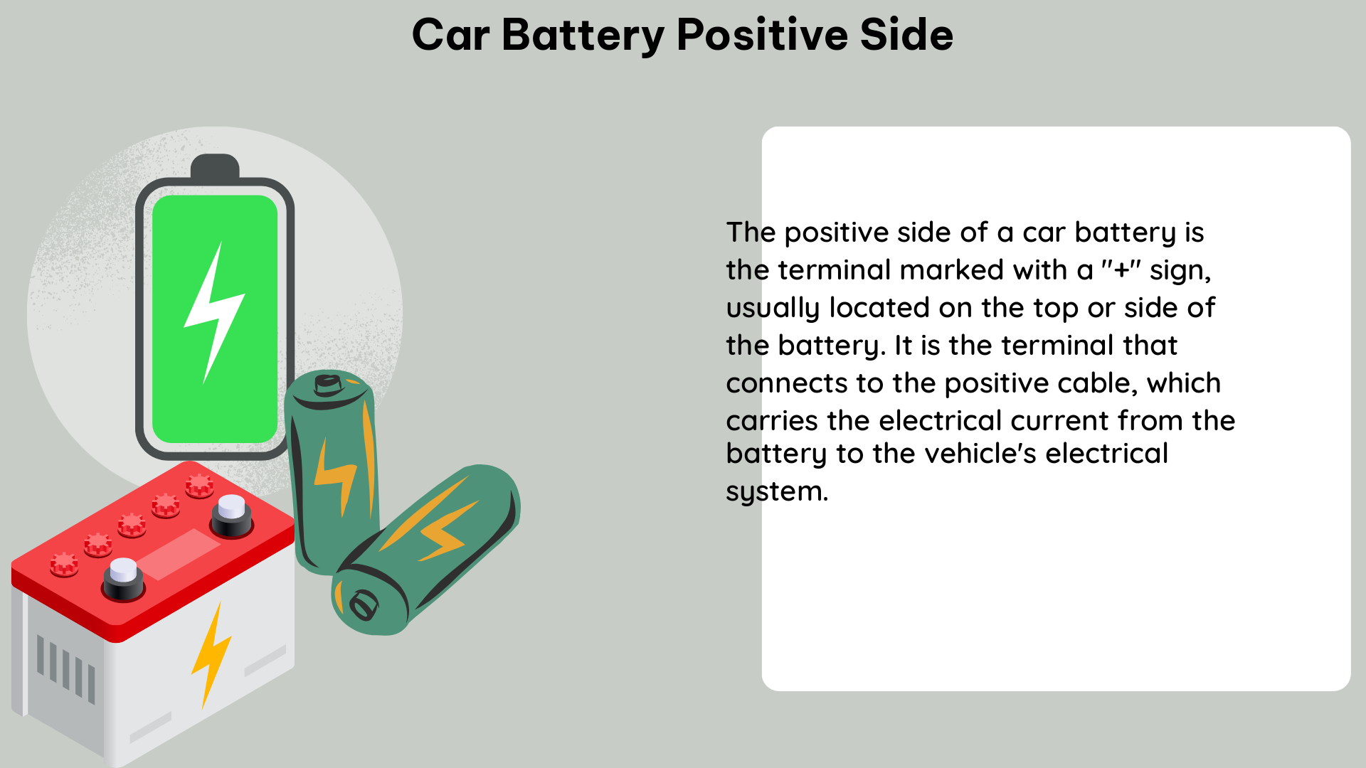 car battery positive side