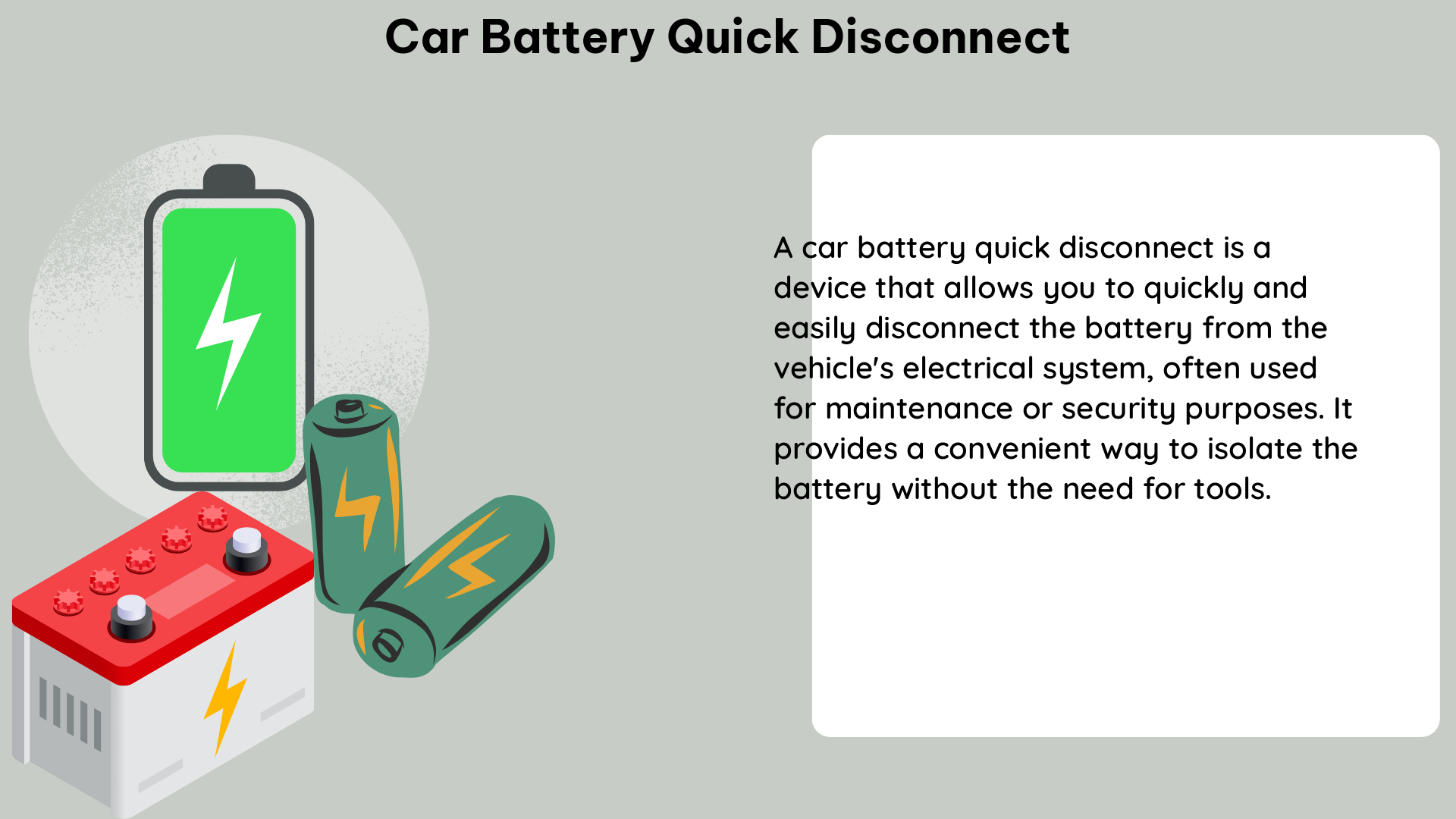 car battery quick disconnect