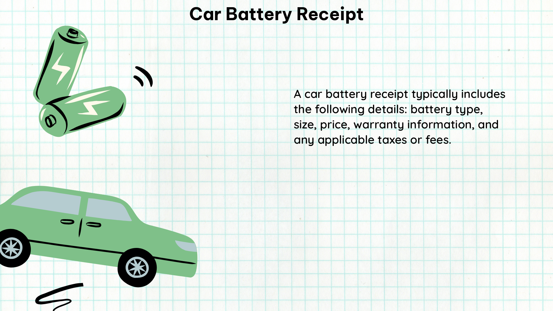 car battery receipt