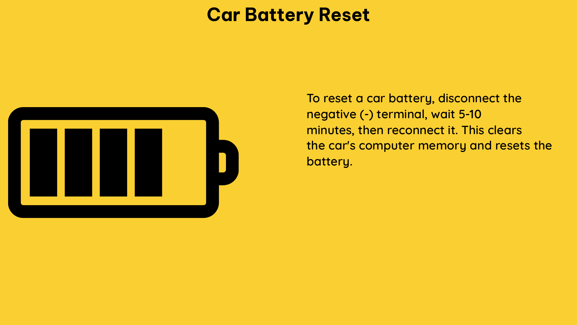 car battery reset