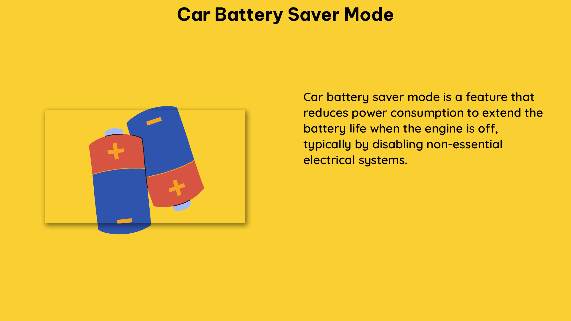 car battery saver mode