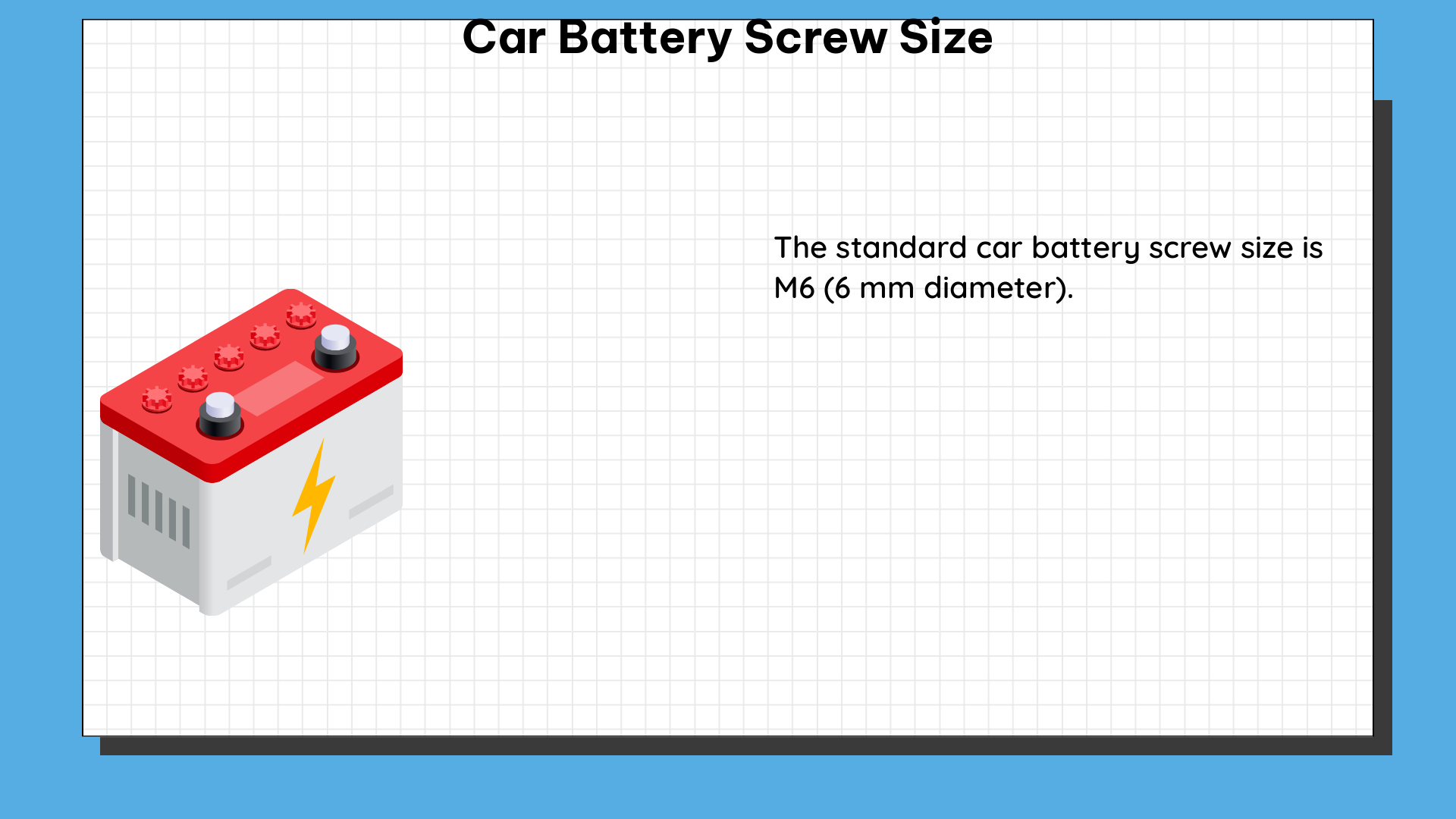 car battery screw size