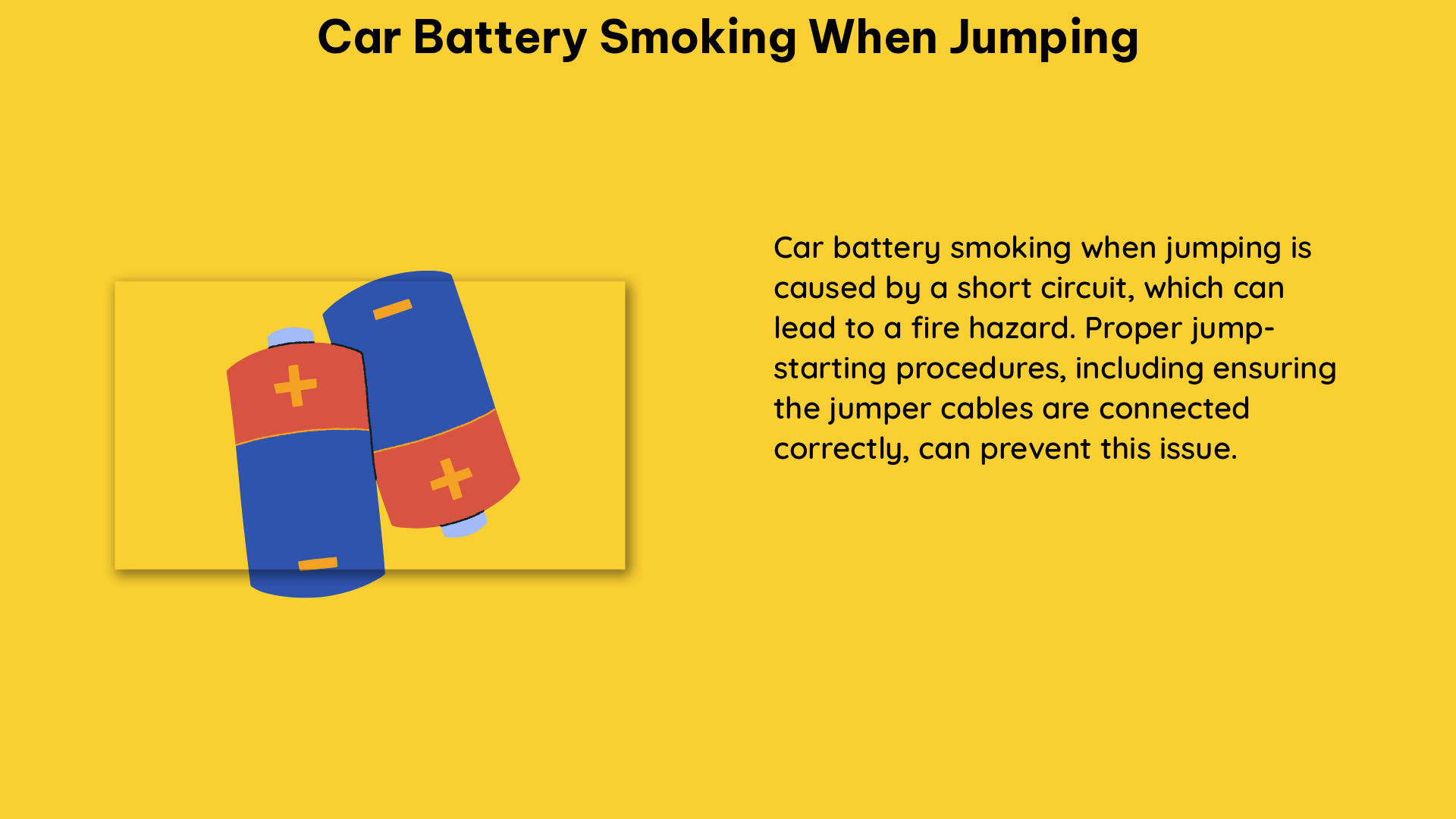 car battery smoking when jumping