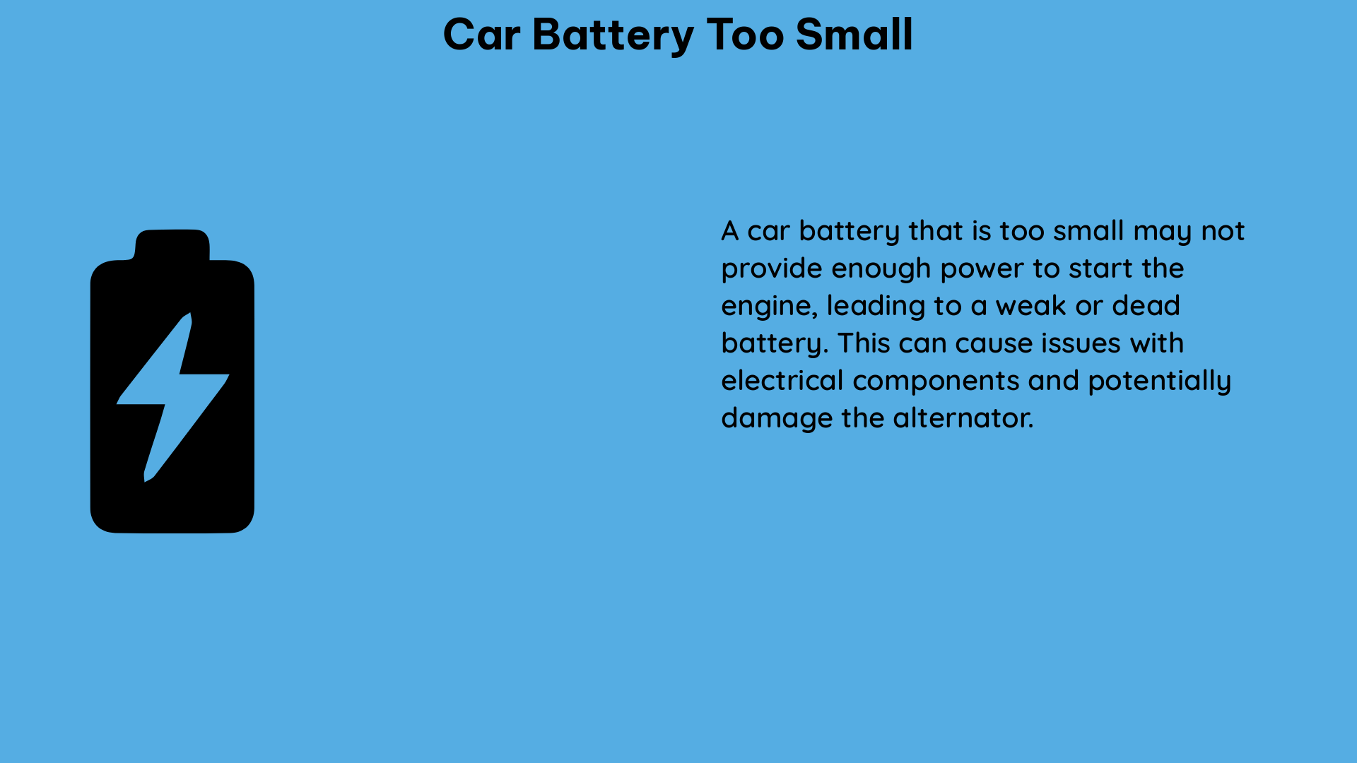 car battery too small