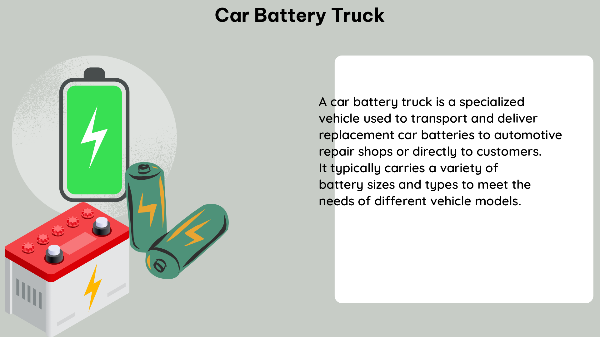 car battery truck