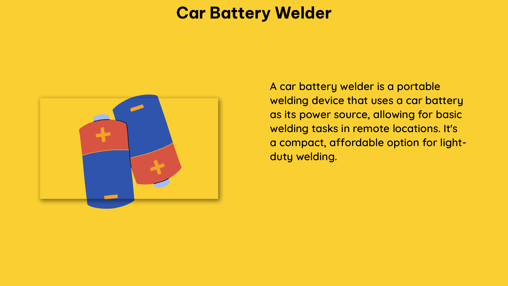 car battery welder