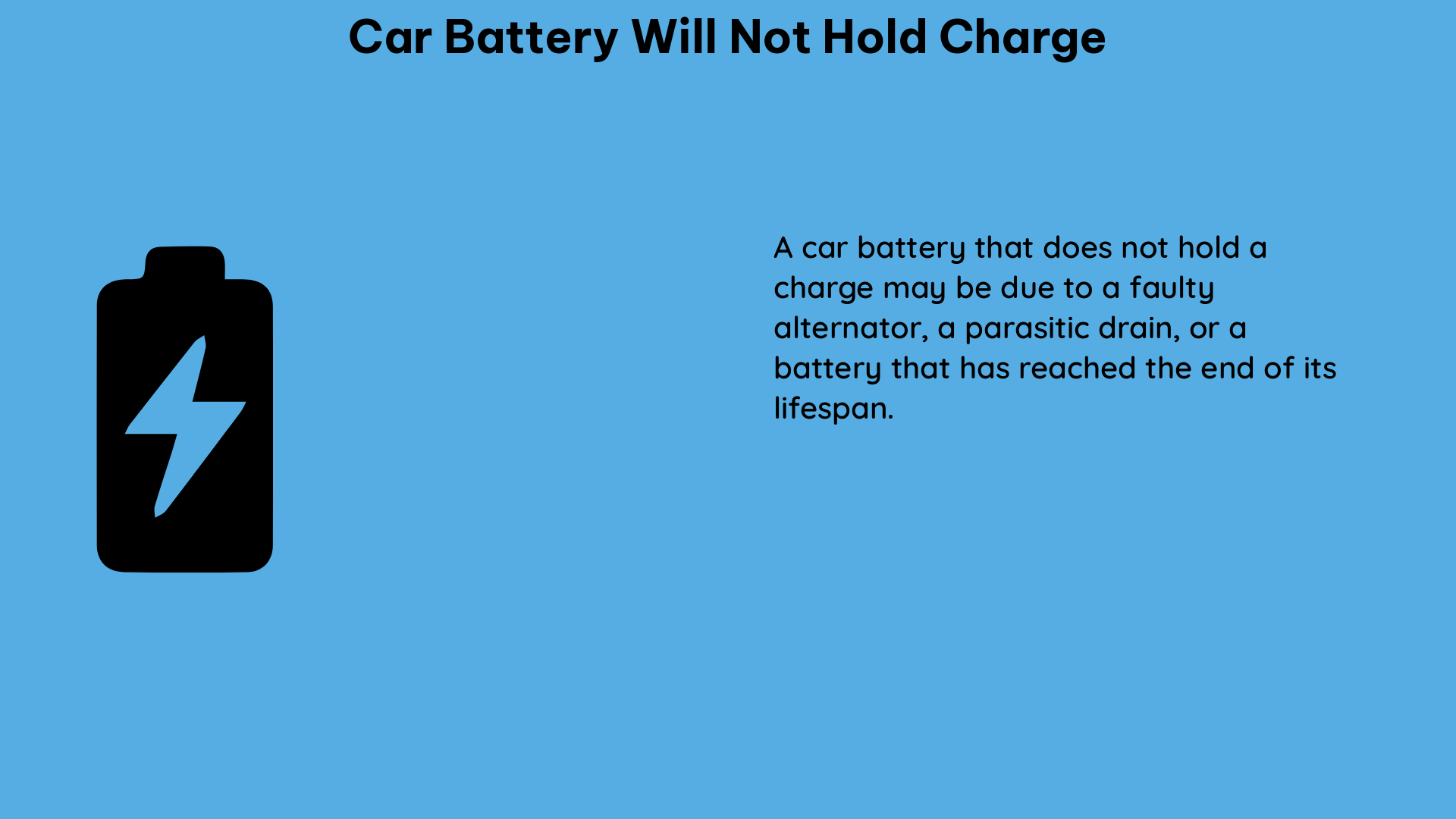 car battery will not hold charge