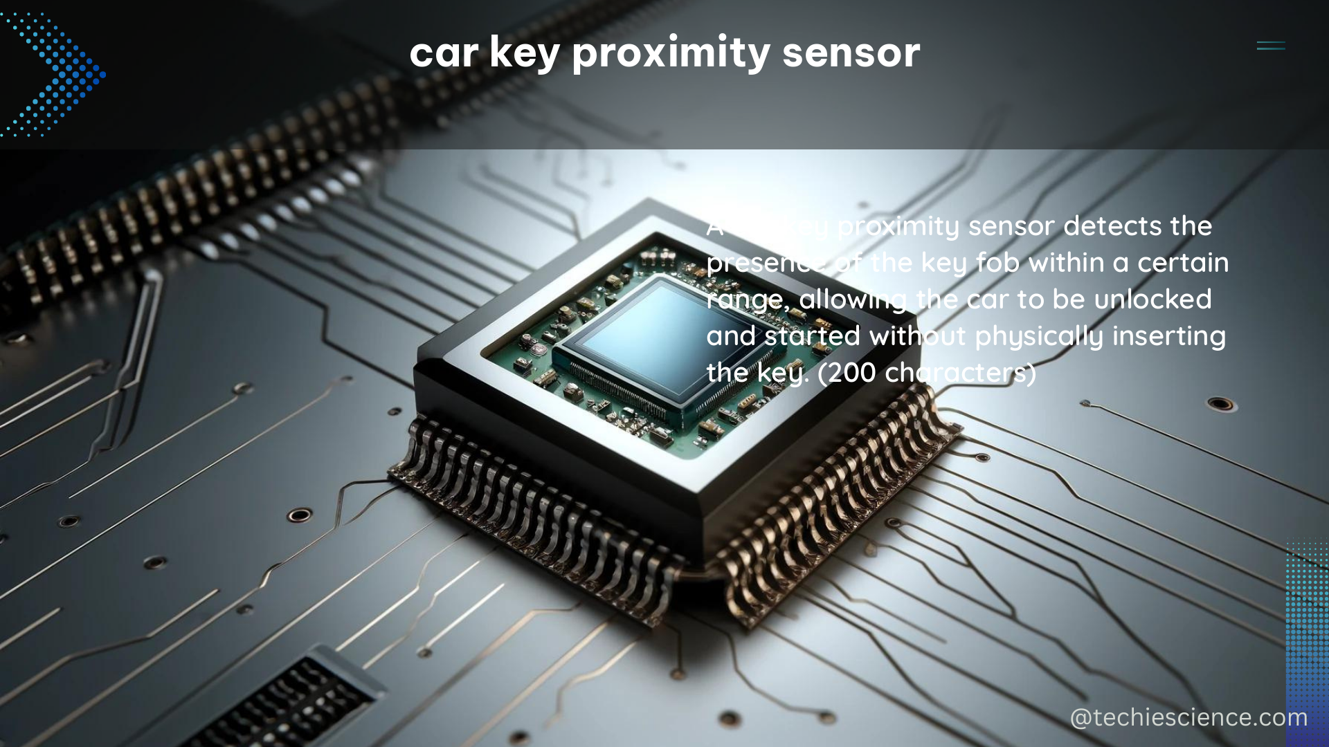 car key proximity sensor