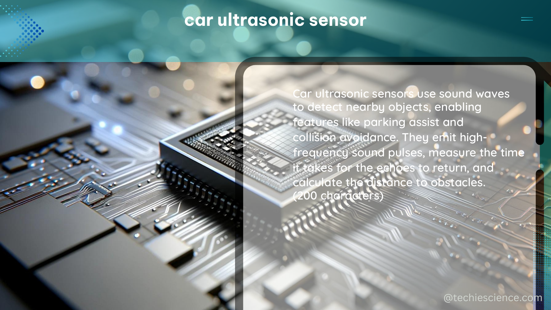 car ultrasonic sensor