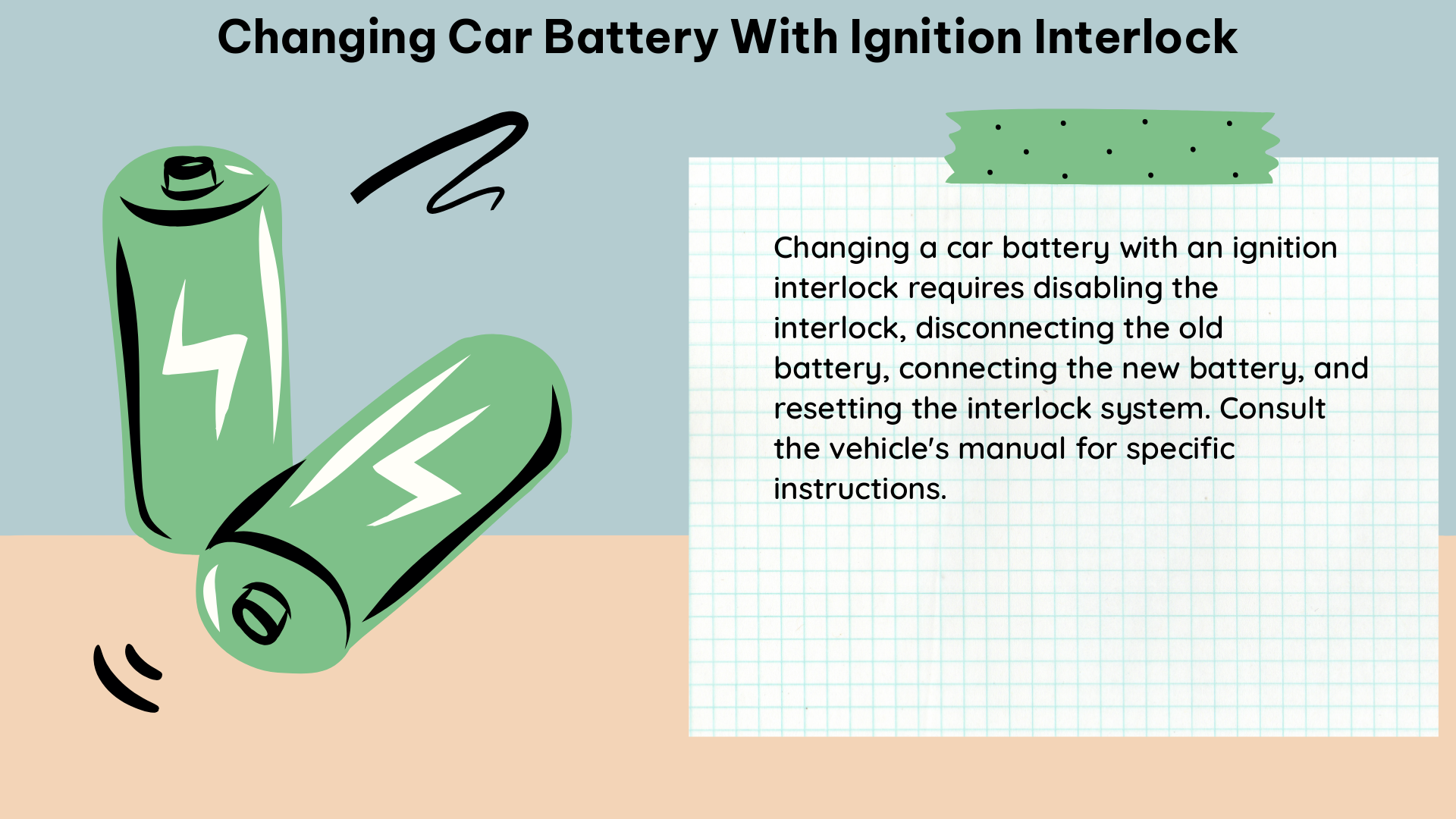 changing car battery with ignition interlock