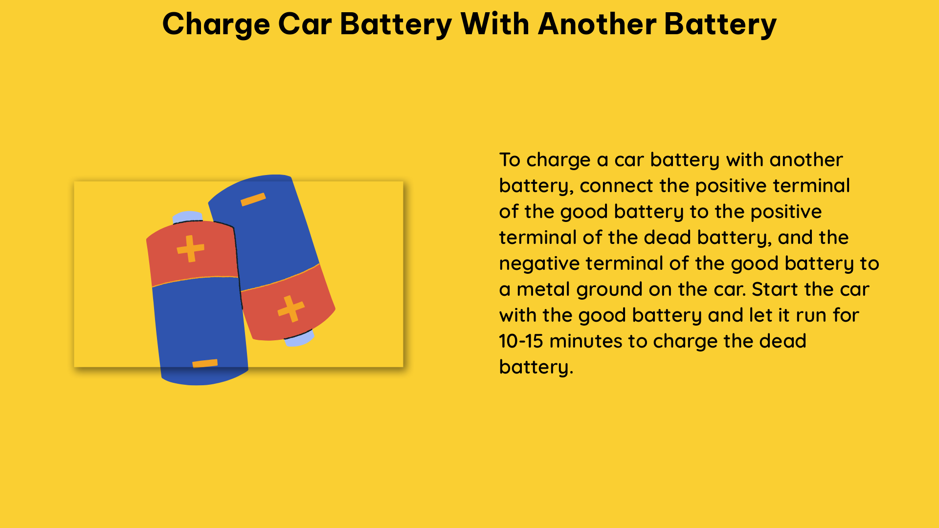 charge car battery with another battery