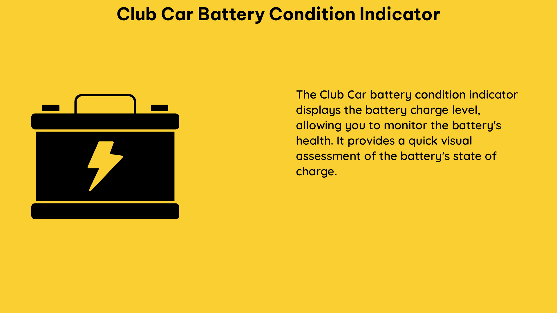 club car battery condition indicator