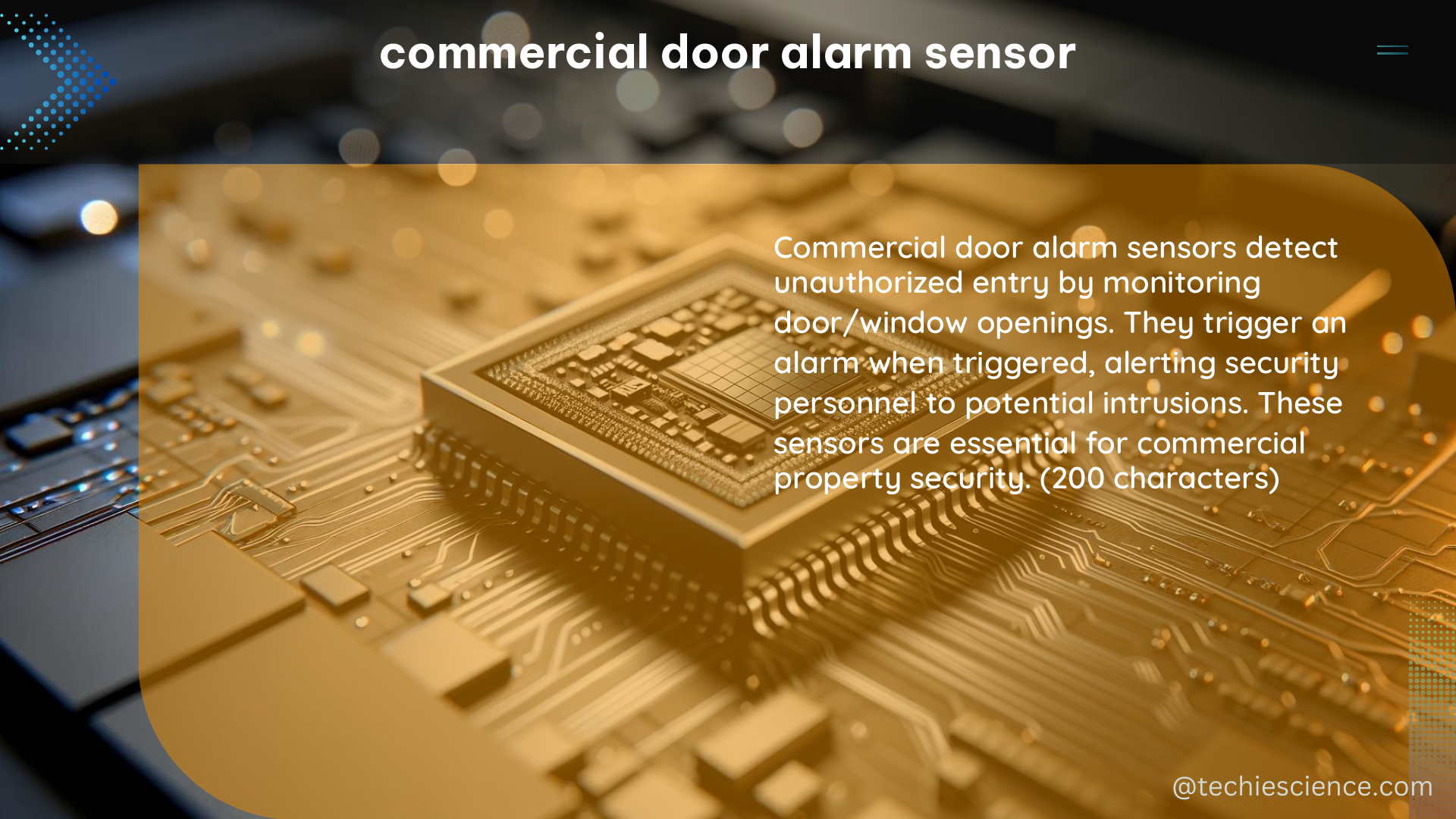 commercial door alarm sensor