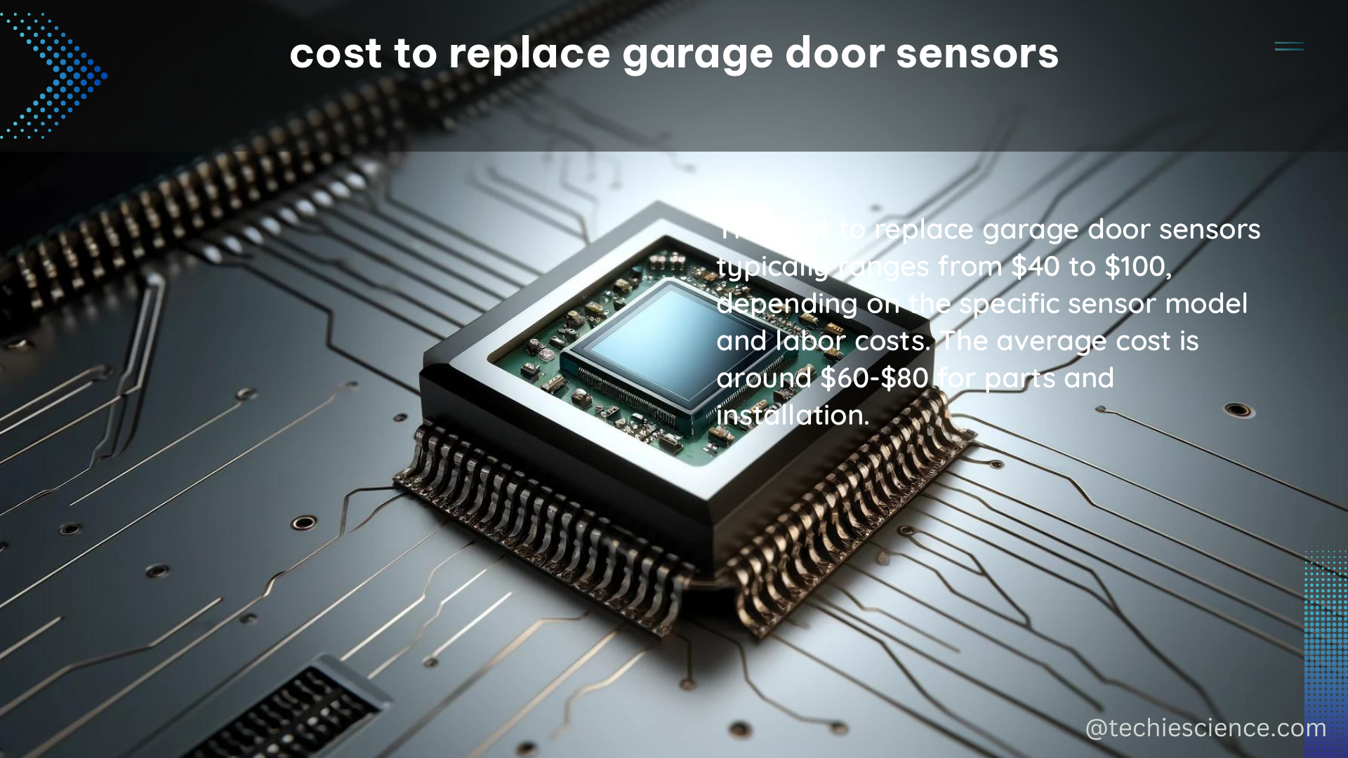 cost to replace garage door sensors