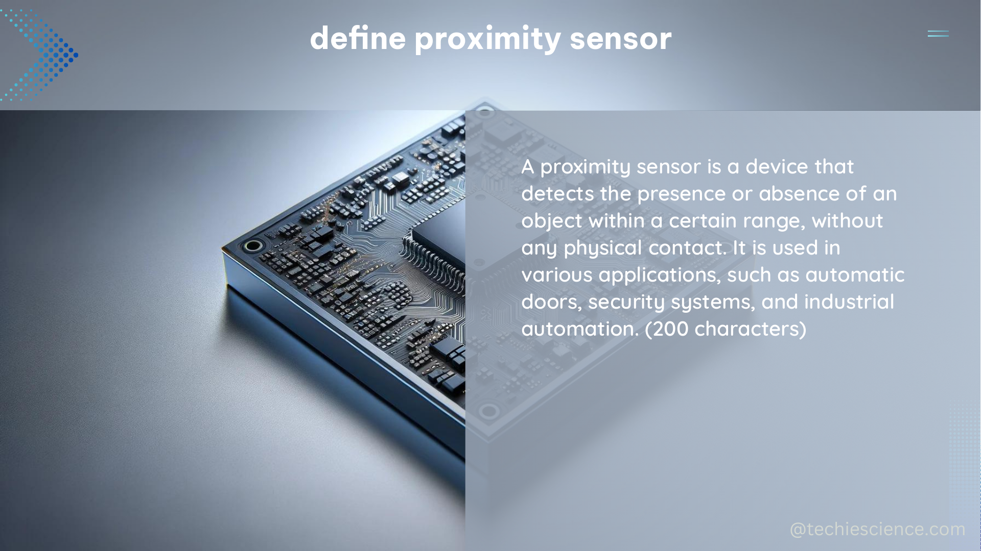 define proximity sensor