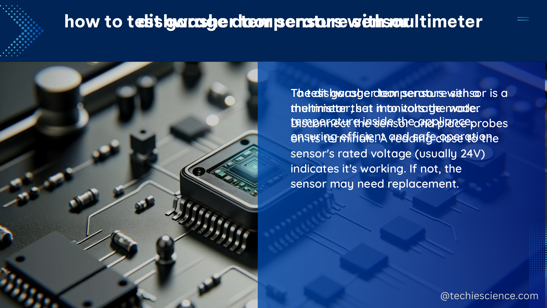 dishwasher temperature sensor