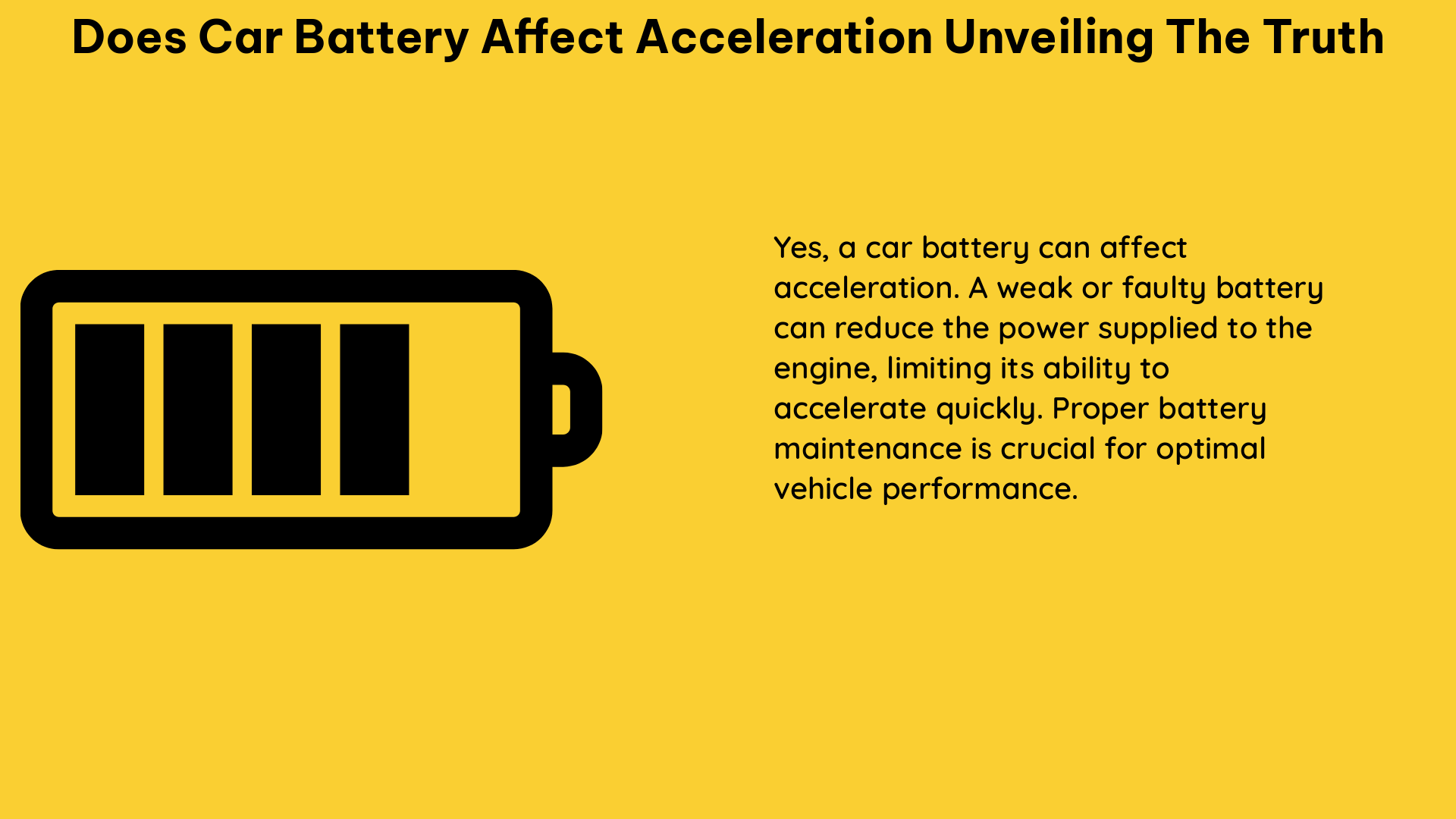 does car battery affect acceleration unveiling the truth