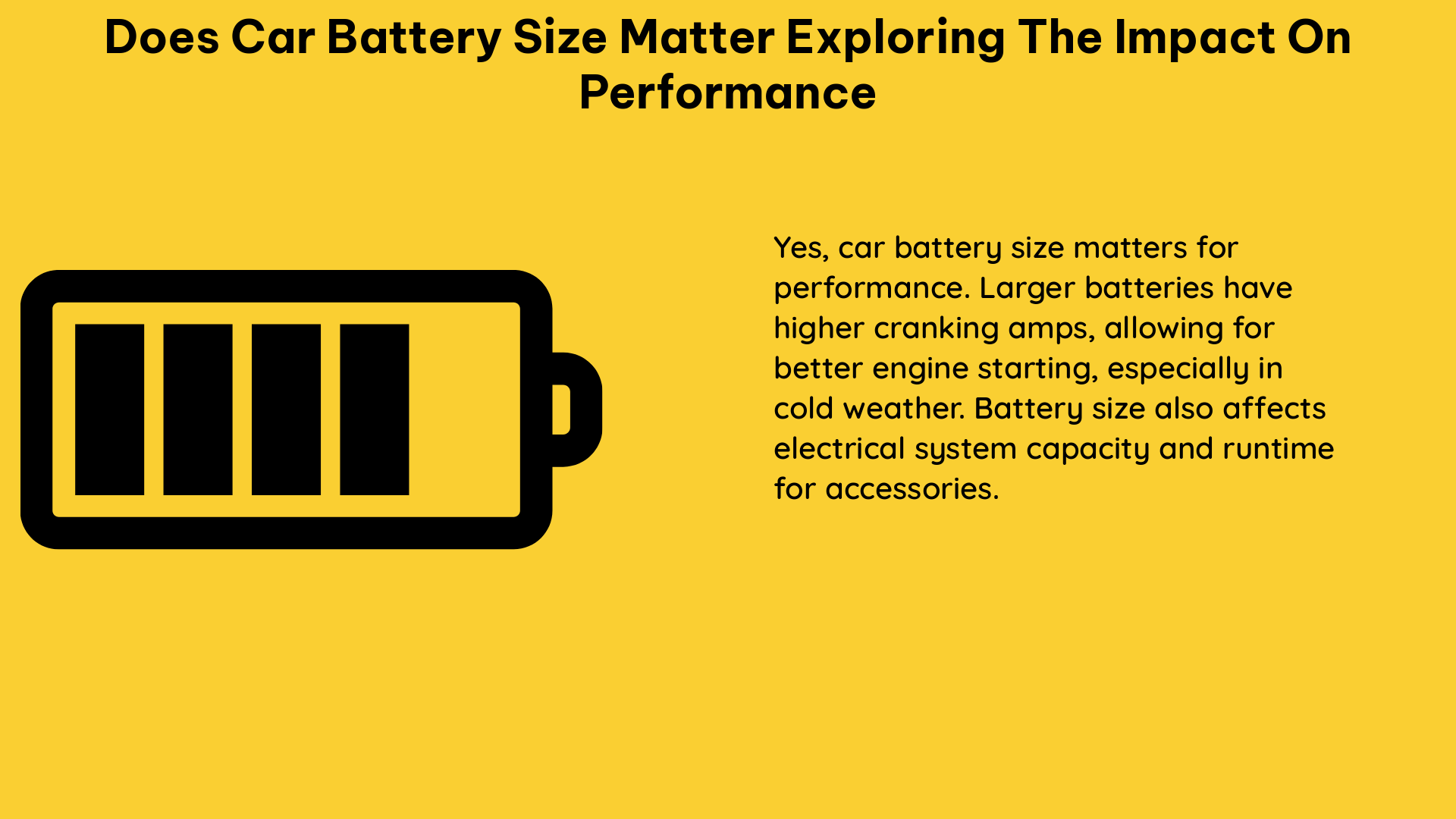 does car battery size matter exploring the impact on performance