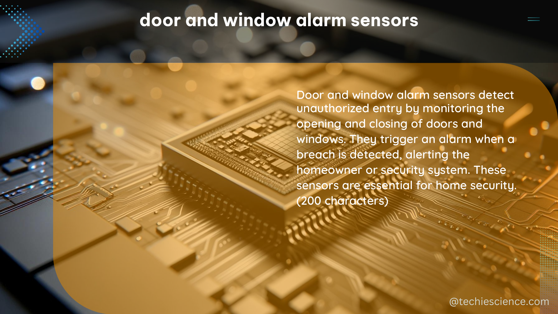 door and window alarm sensors