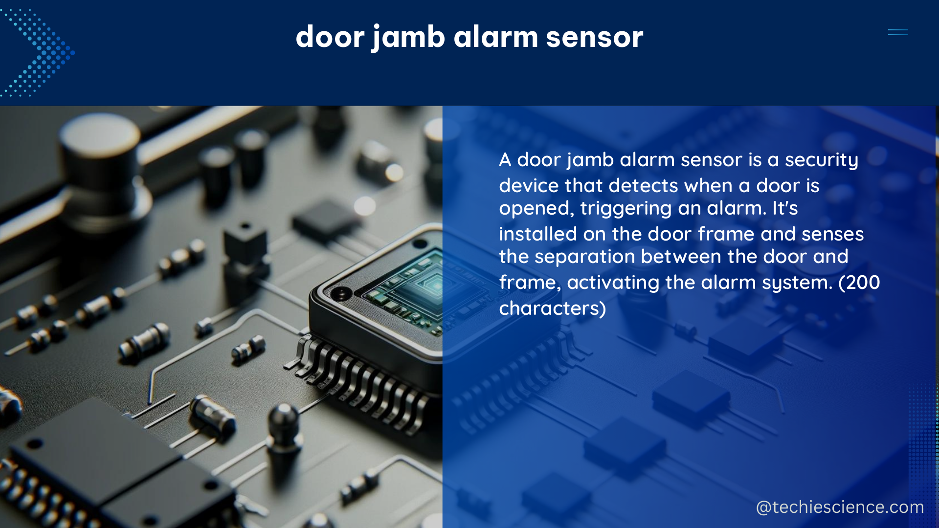 door jamb alarm sensor