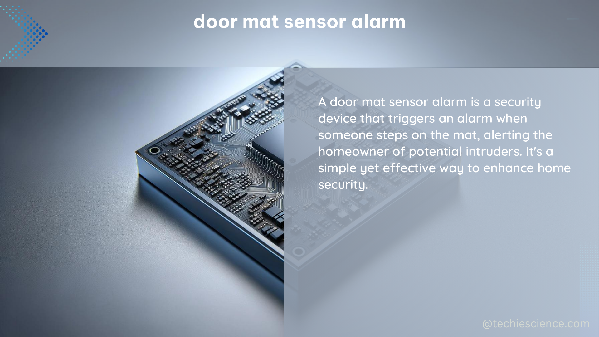 door mat sensor alarm