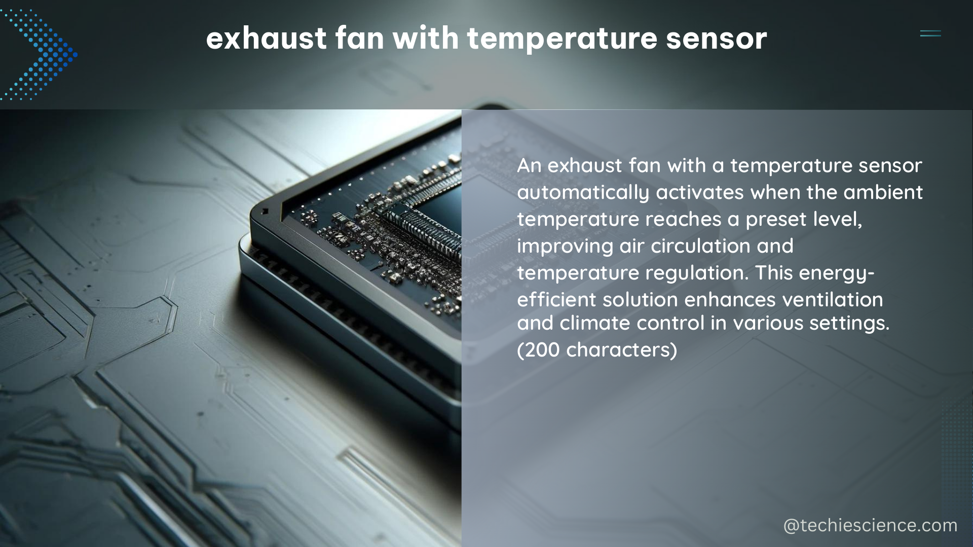 exhaust fan with temperature sensor