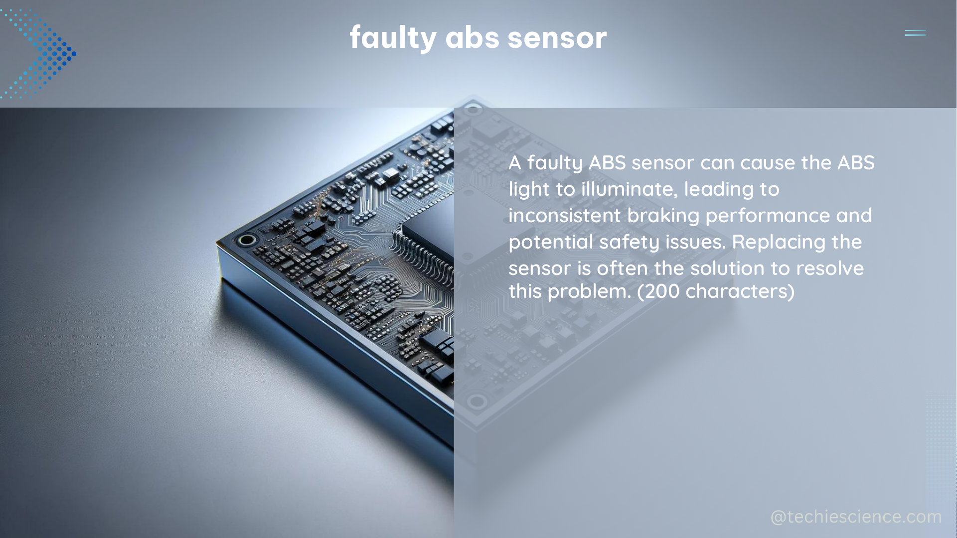 faulty abs sensor