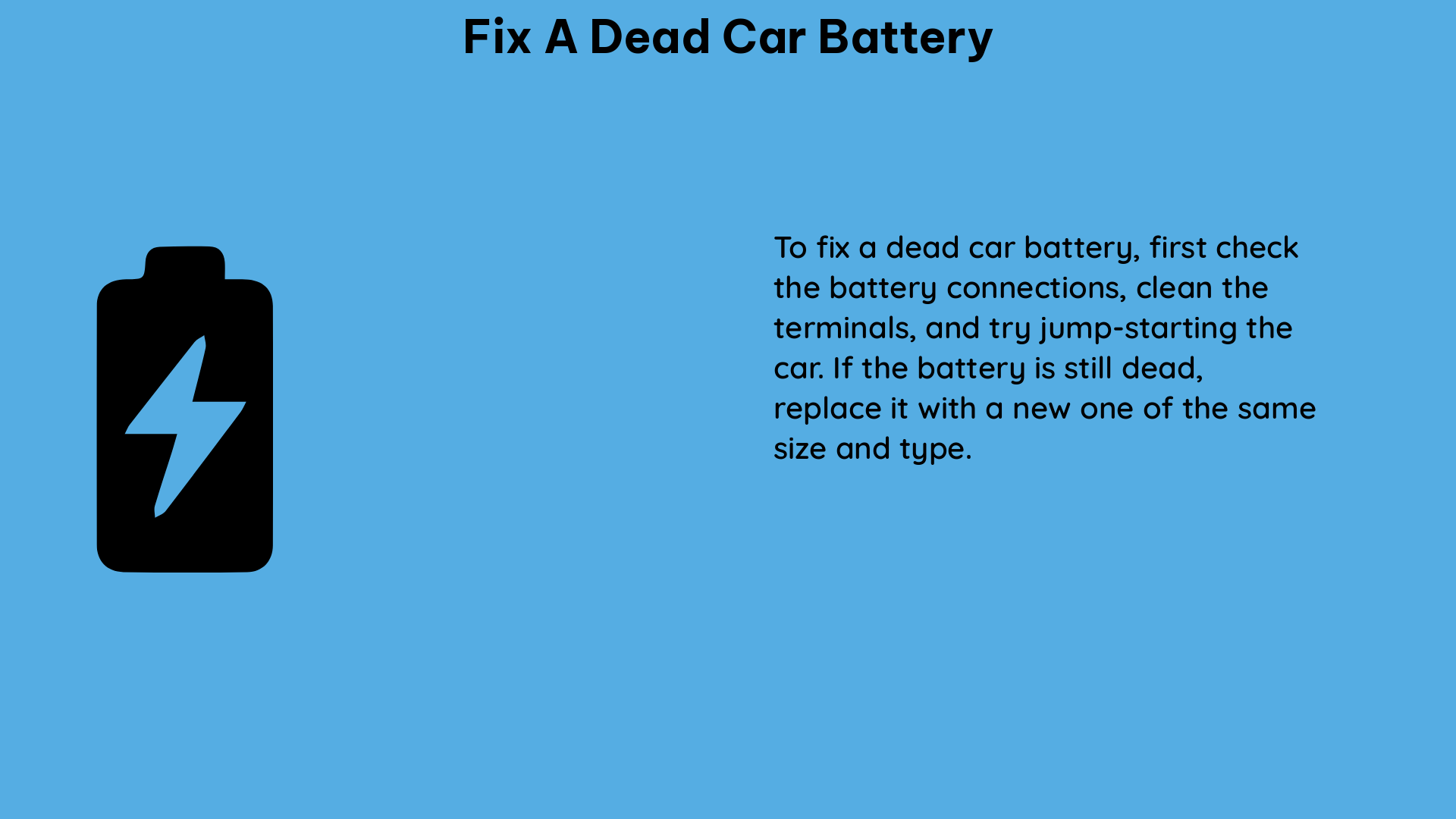 fix a dead car battery