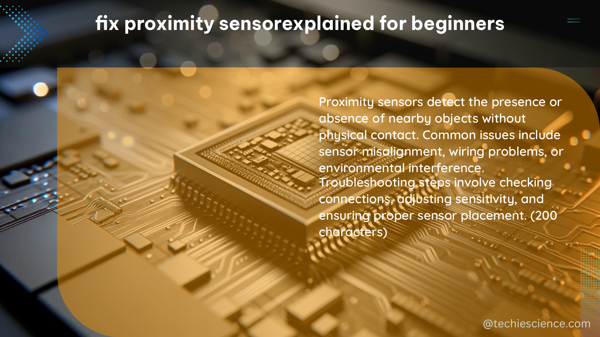 fix proximity sensorexplained for beginners