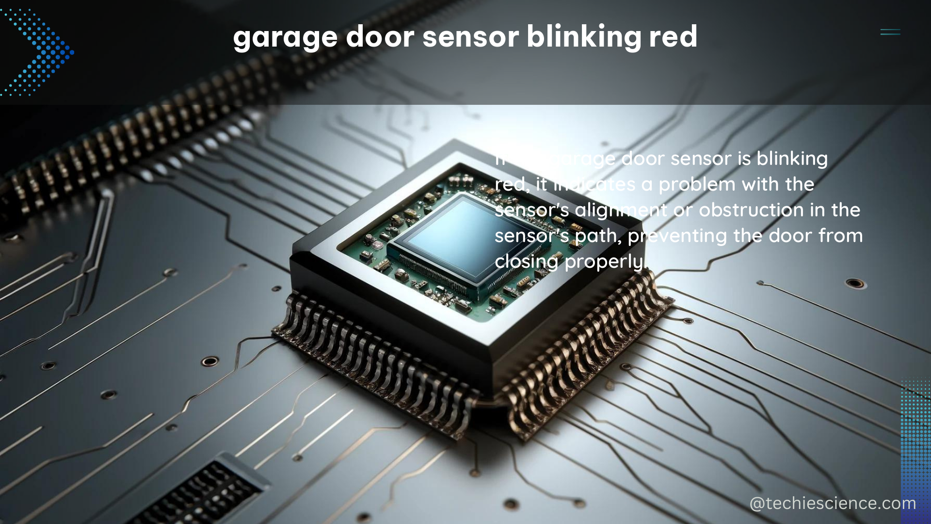 garage door sensor blinking red