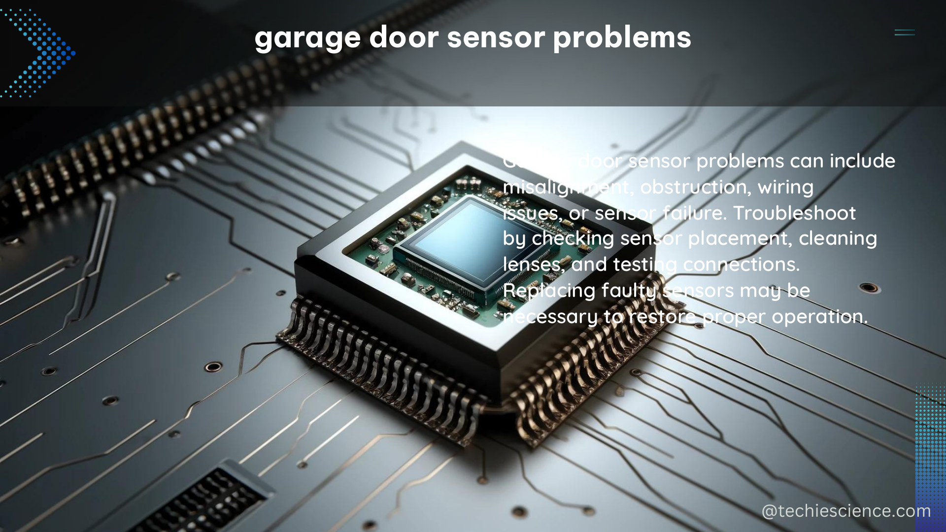 garage door sensor problems