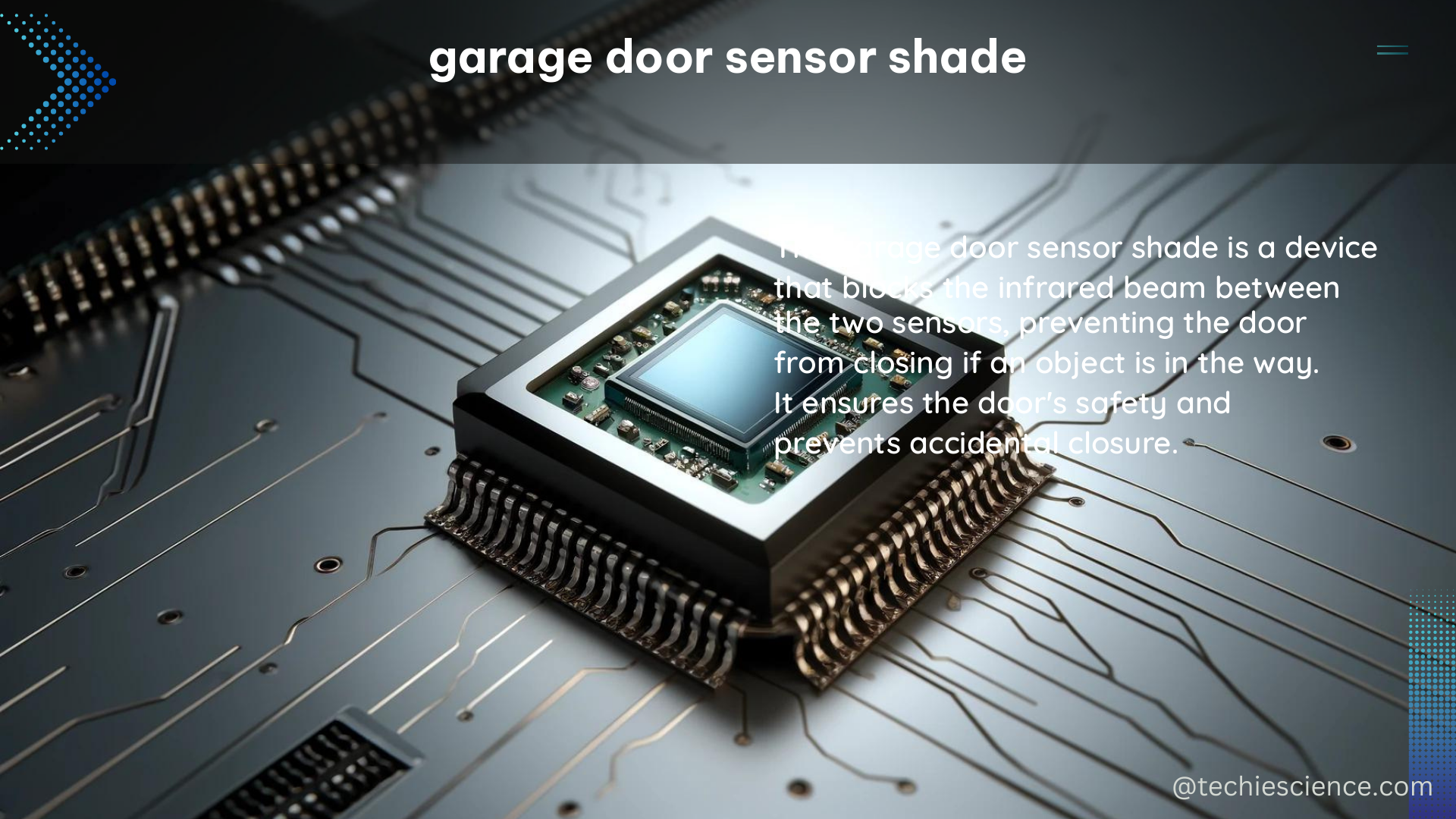 garage door sensor shade