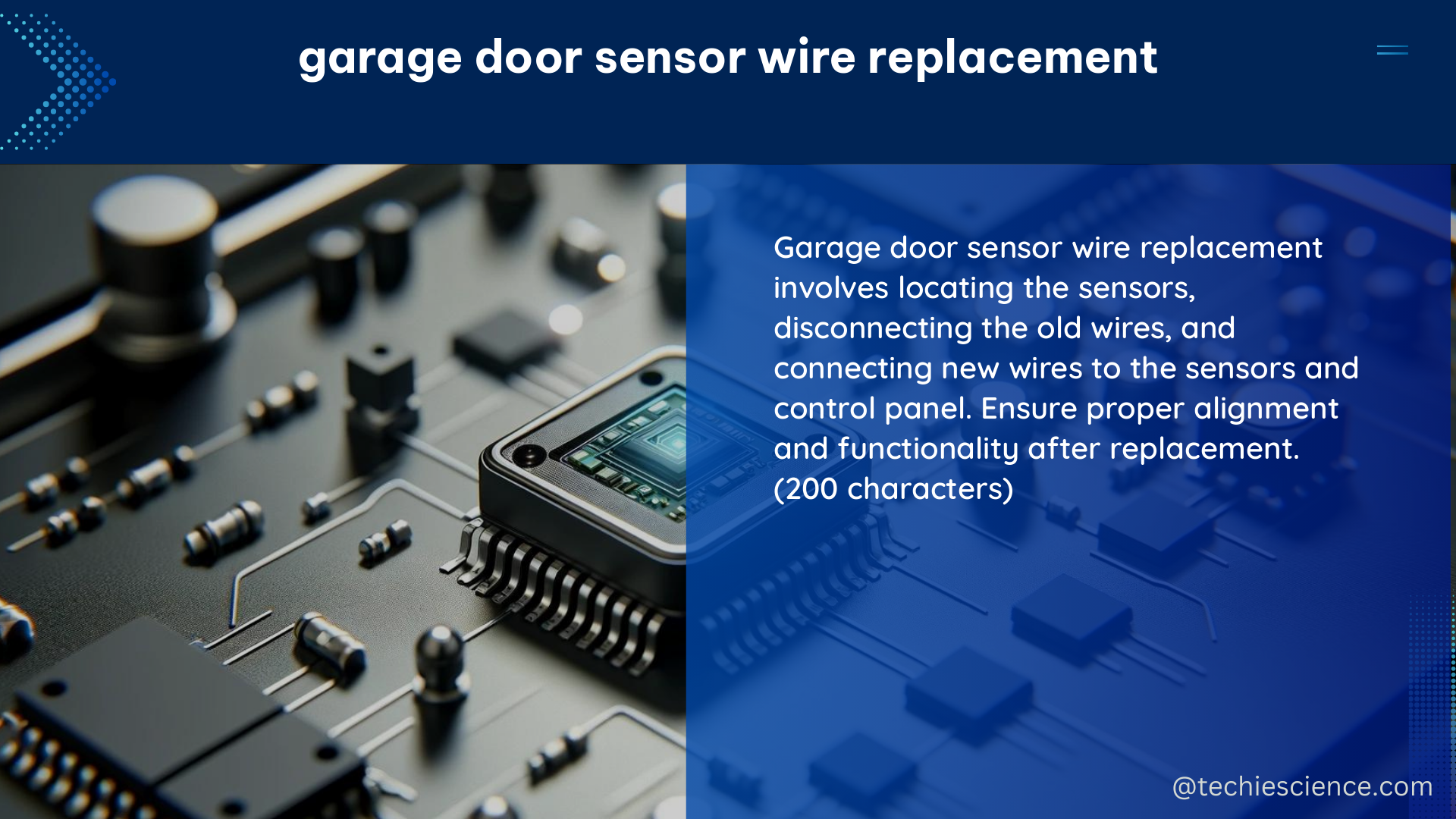 garage door sensor wire replacement