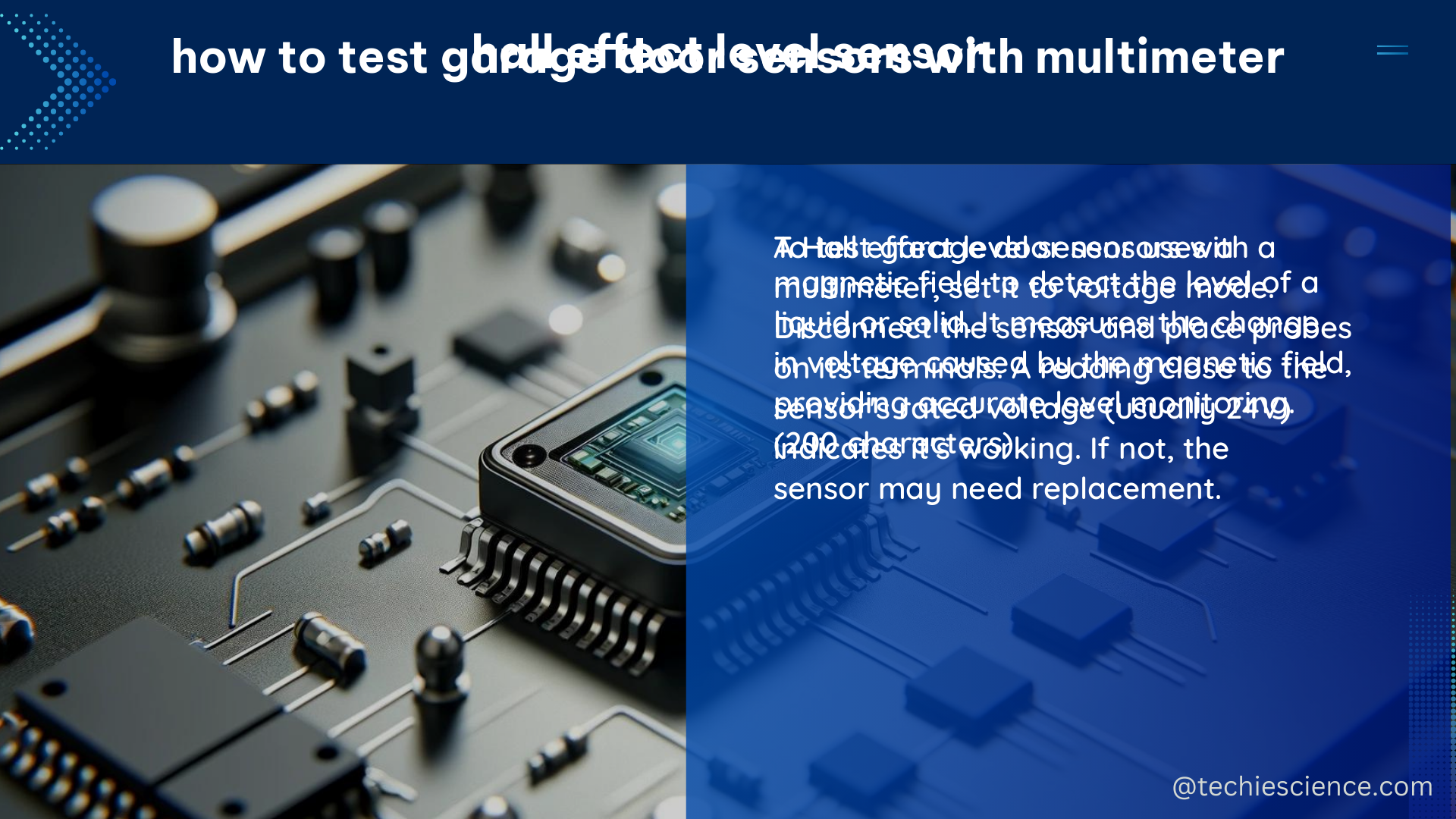 hall effect level sensor