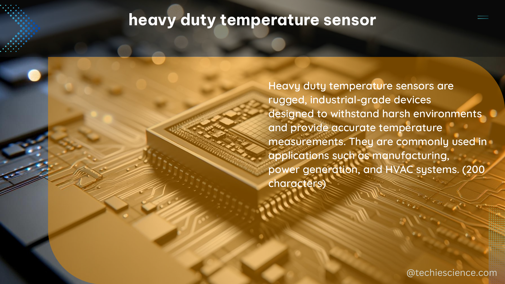 heavy duty temperature sensor