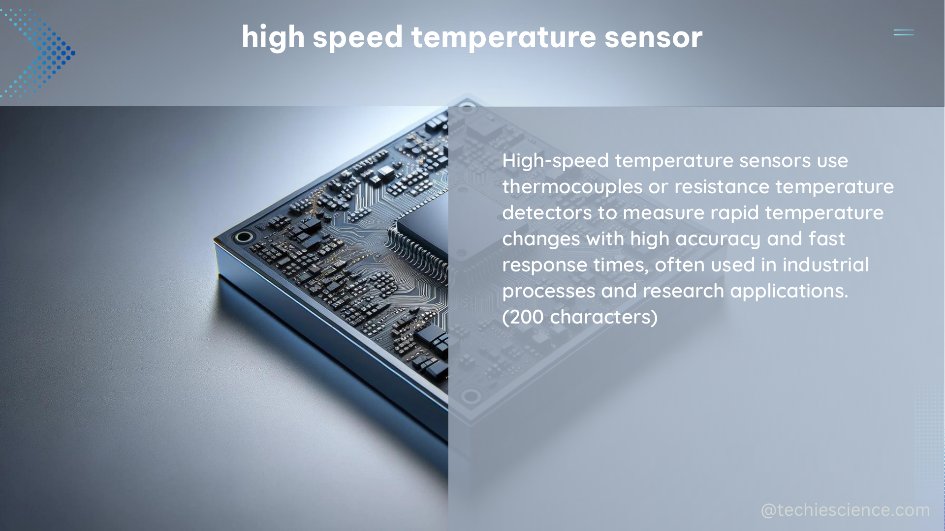 high speed temperature sensor