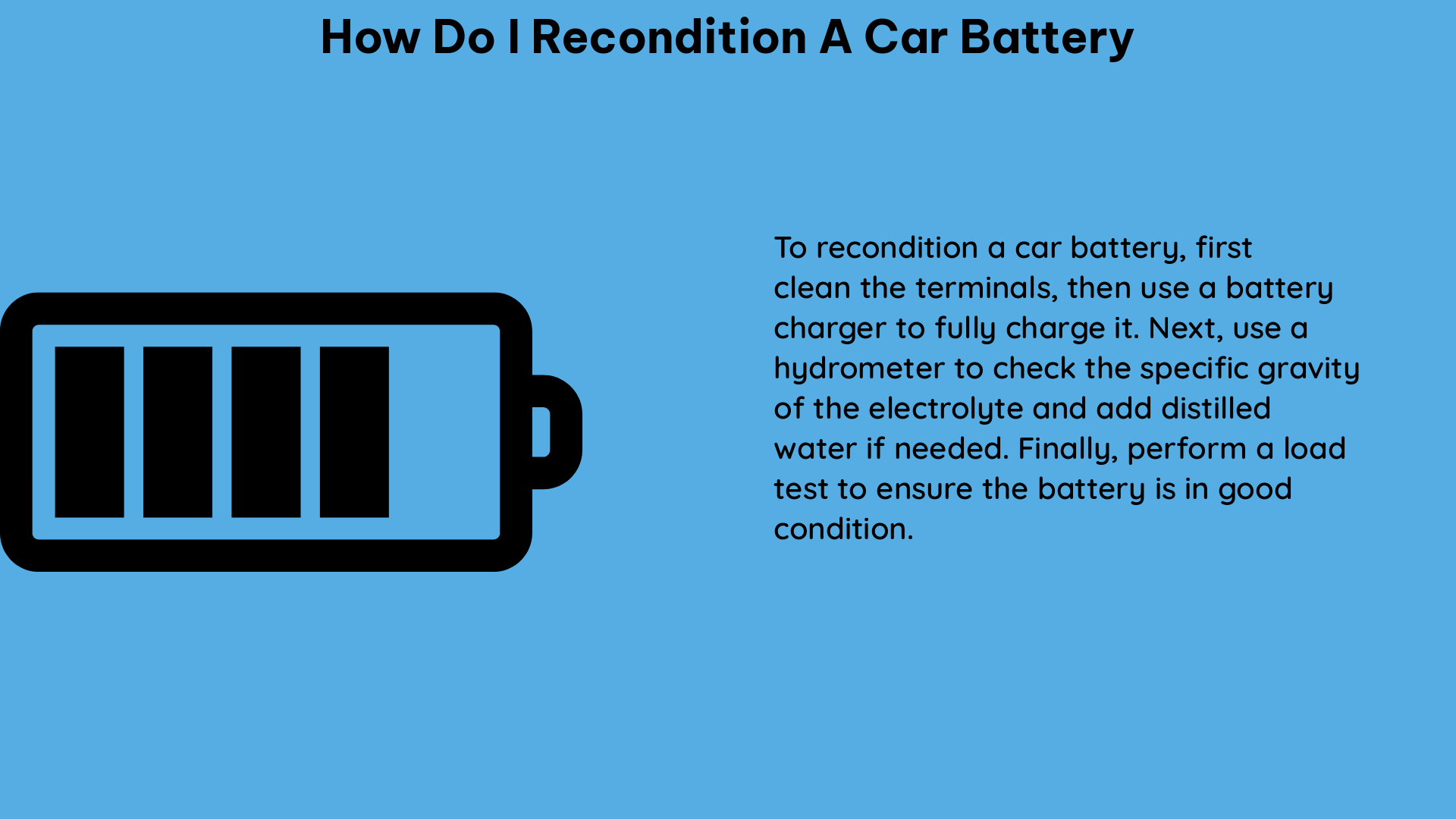 how do i recondition a car battery