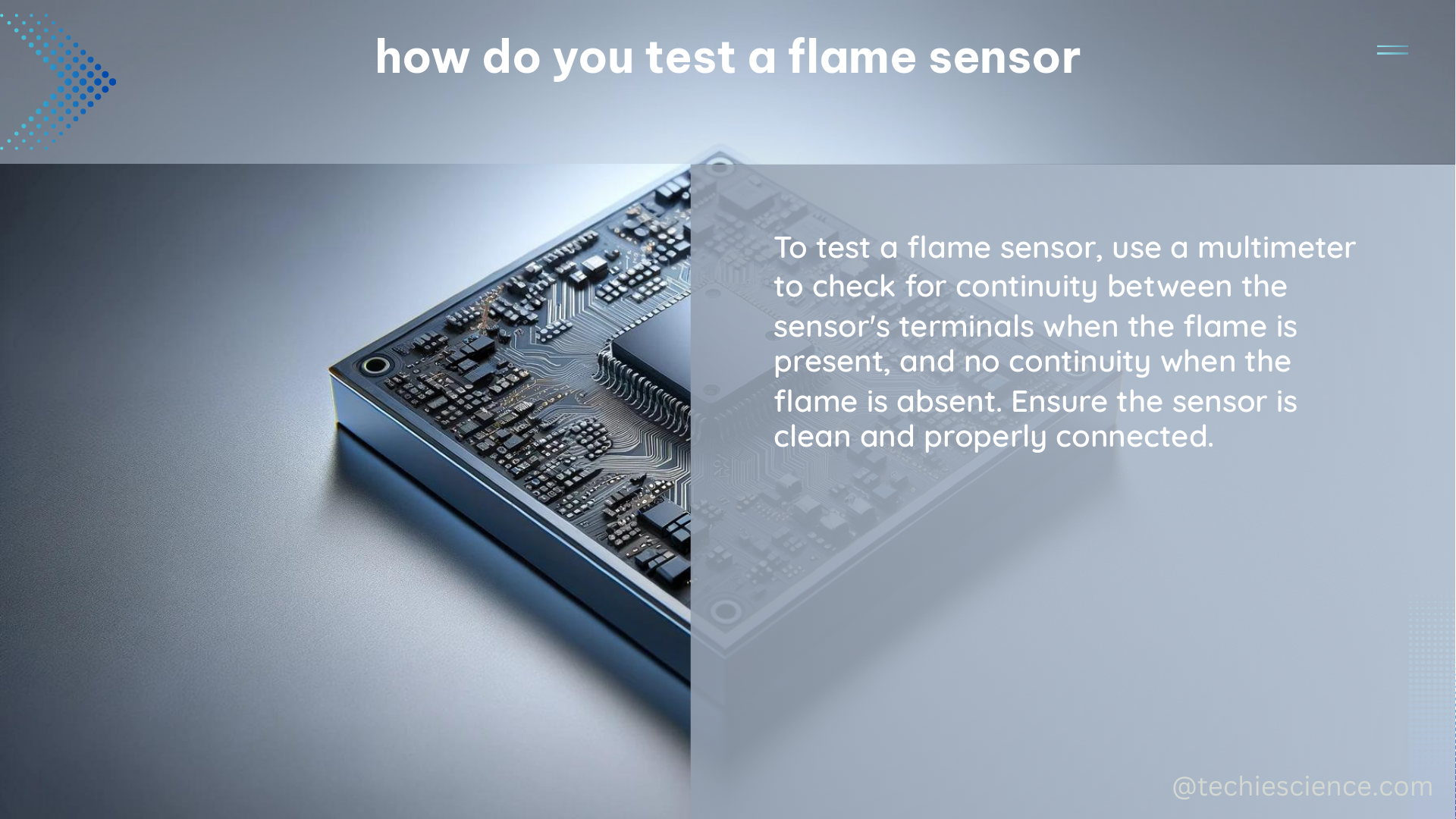 how do you test a flame sensor