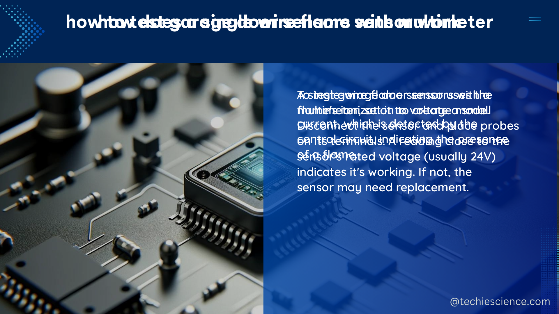 how does a single wire flame sensor work