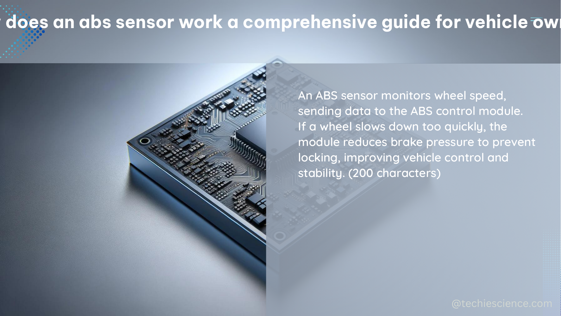 how does an abs sensor work a comprehensive guide for vehicle owners