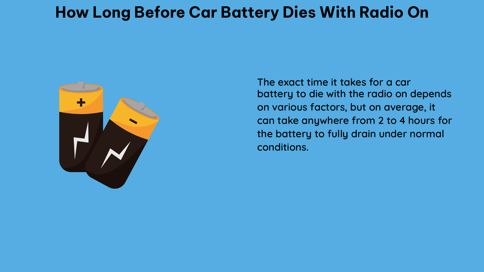 how long before car battery dies with radio on