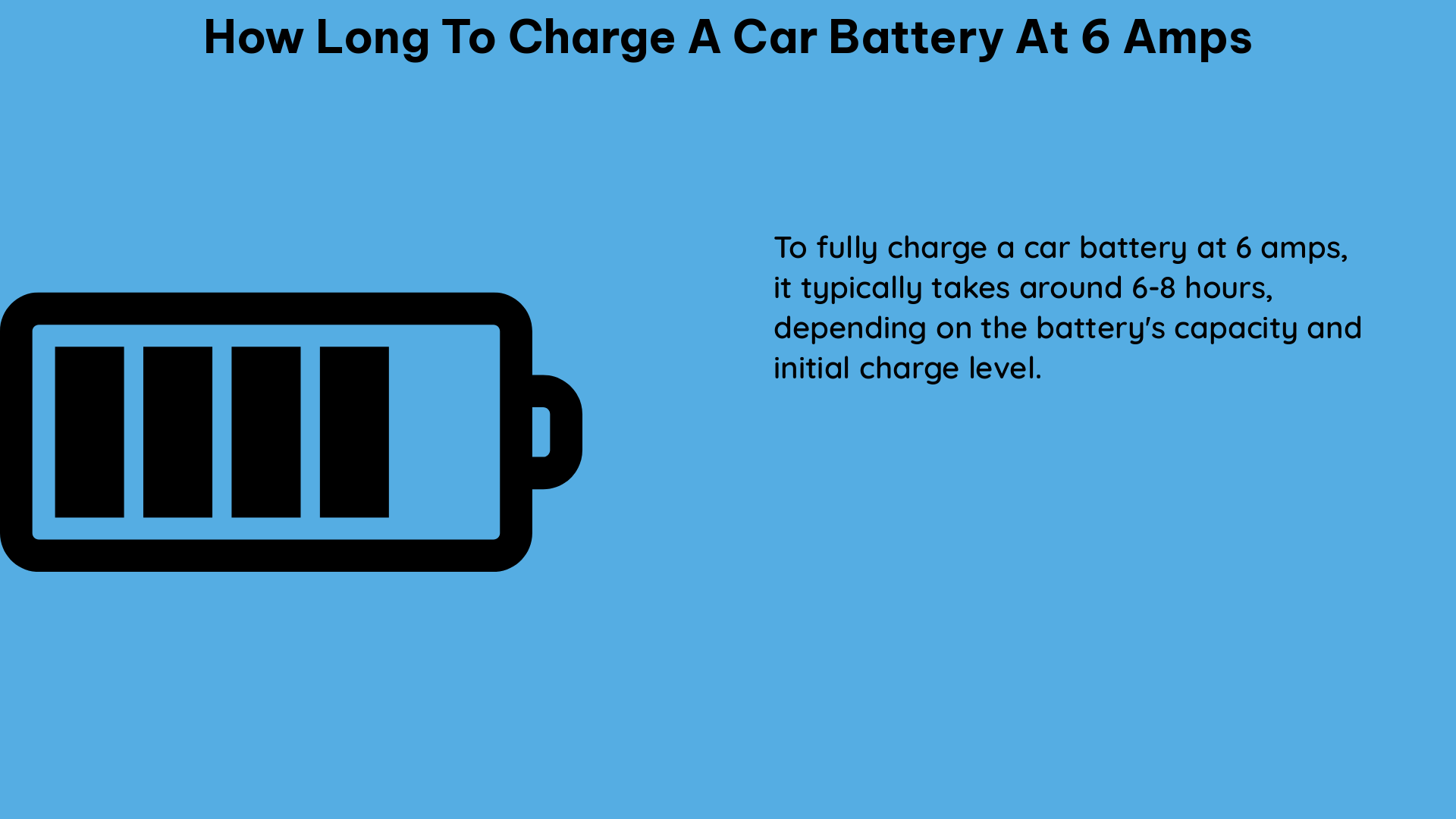 how long to charge a car battery at 6 amps