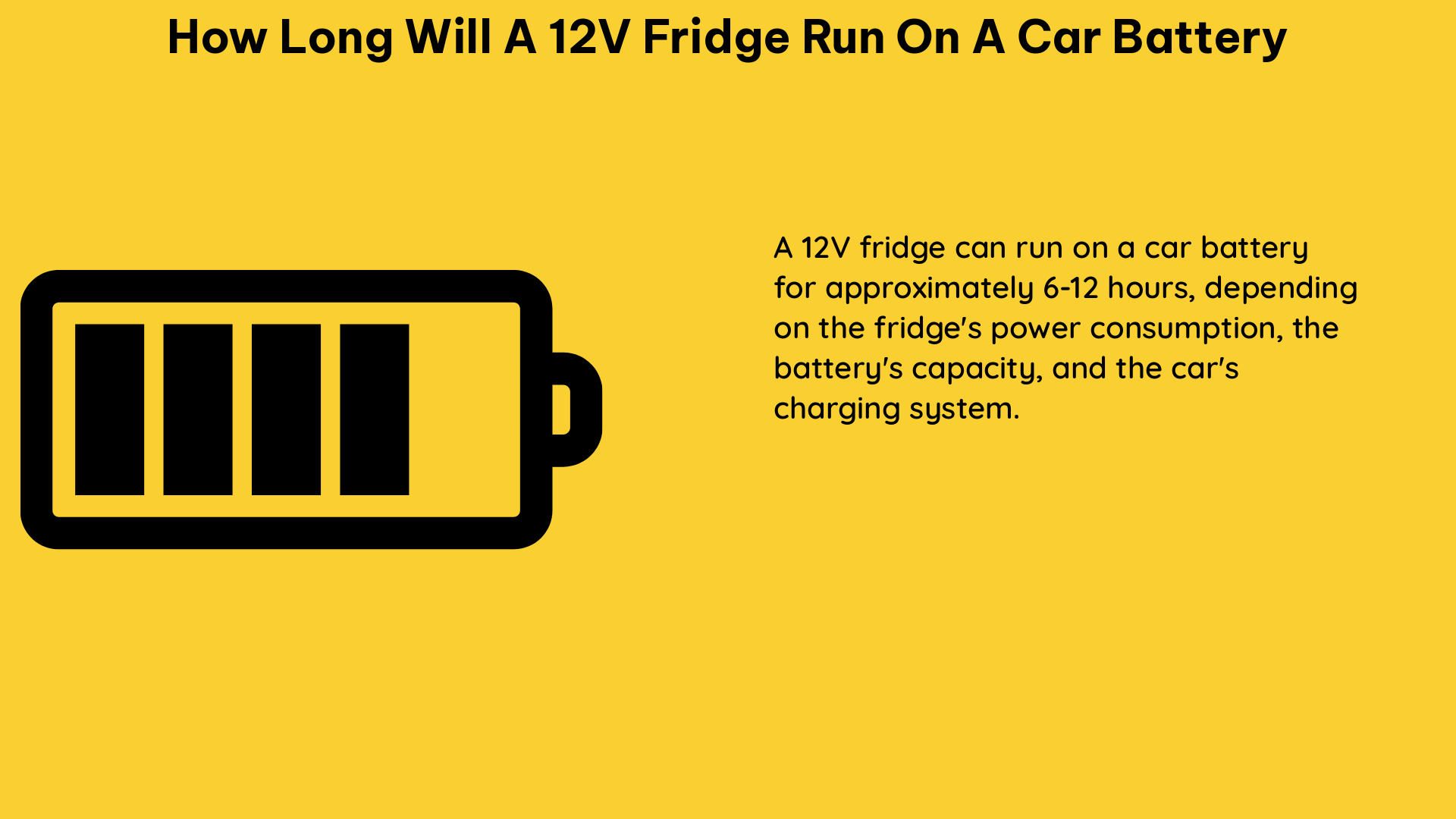 how long will a 12v fridge run on a car battery