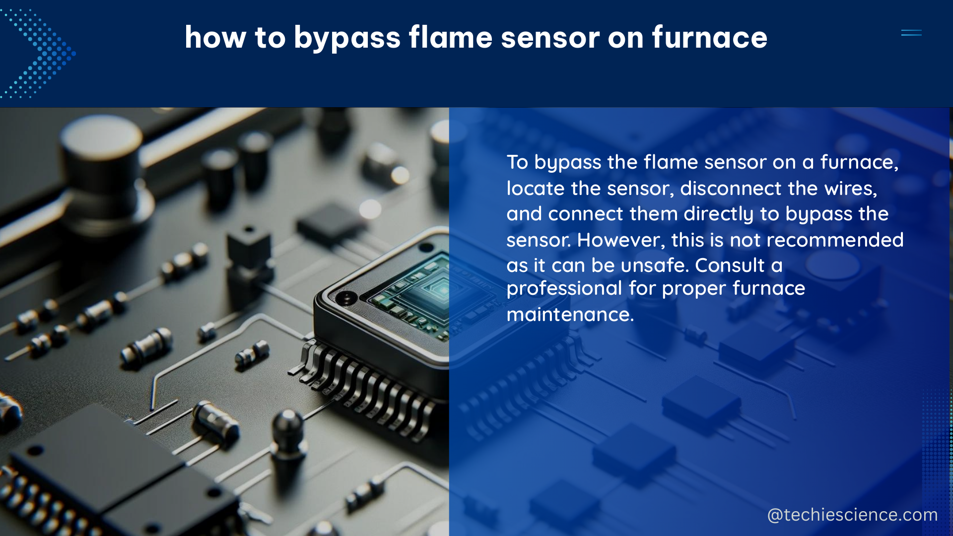 how to bypass flame sensor on furnace